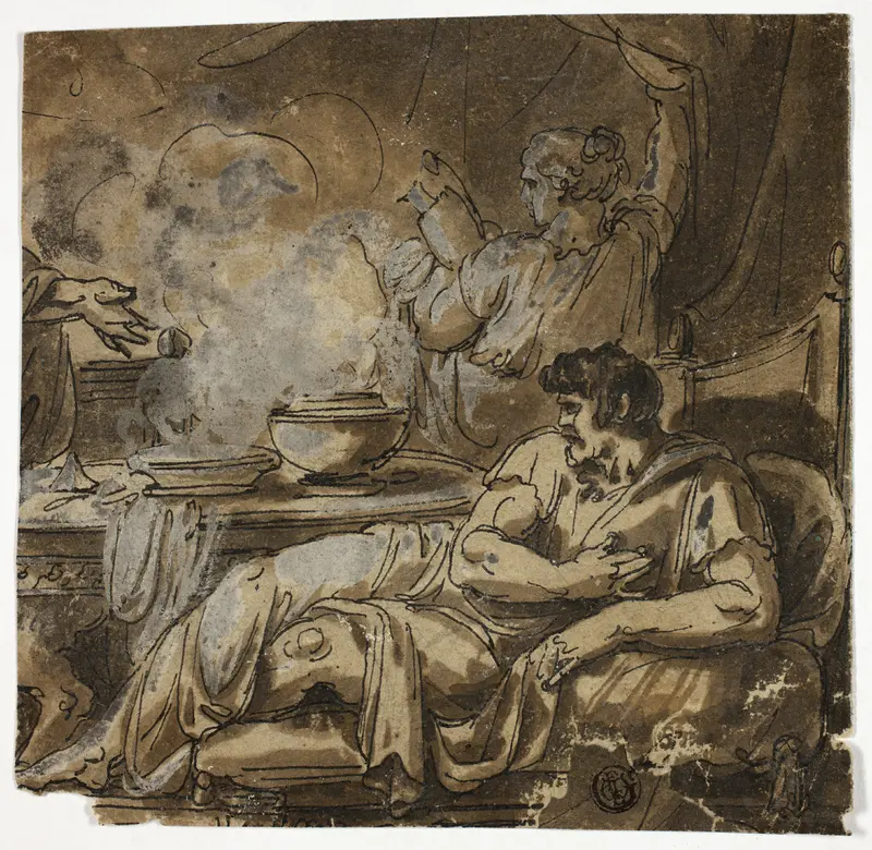 Magician Healing Sick Man Wall Art by Felice Giani - High-Resolution Digital Print