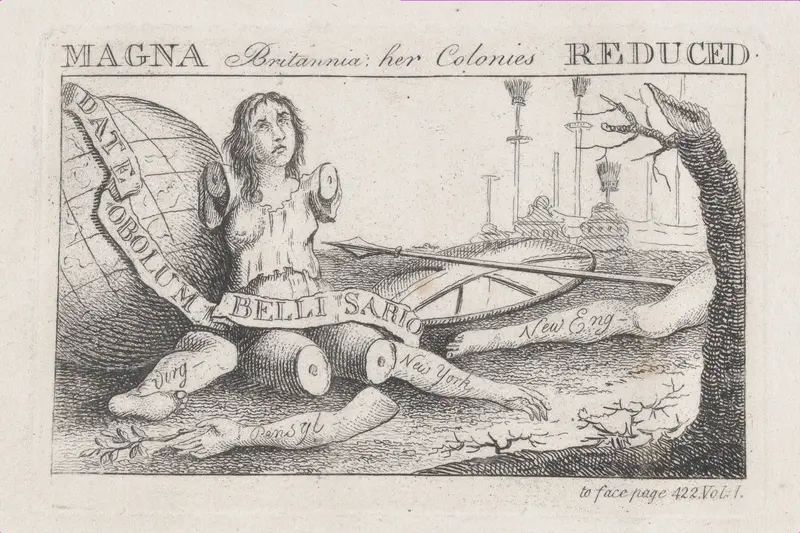 Magna Britannia: Her Colonies Reduced Wall Art by Benjamin Franklin - High-Resolution Digital Print