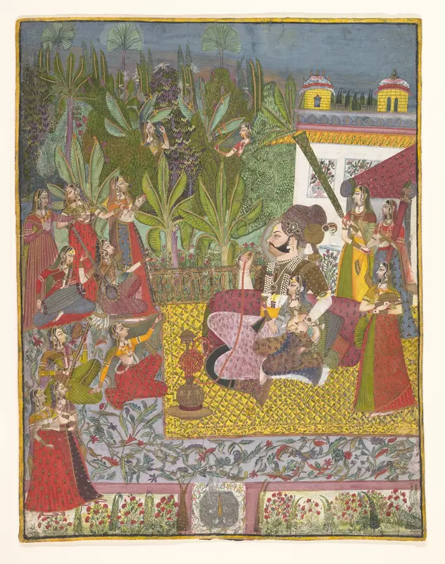 Maharaja Bijay Singh in His Harem Wall Art by Unknown - High-Resolution Digital Print