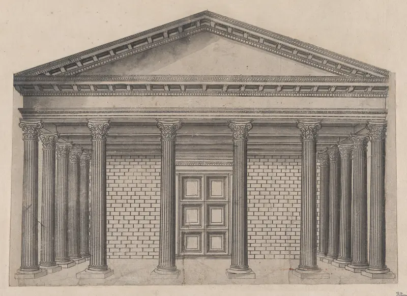Maison antique a Nymmes, from "Speculum Romanae Magnificentiae" Wall Art by Anonymous - High-Resolution Digital Print