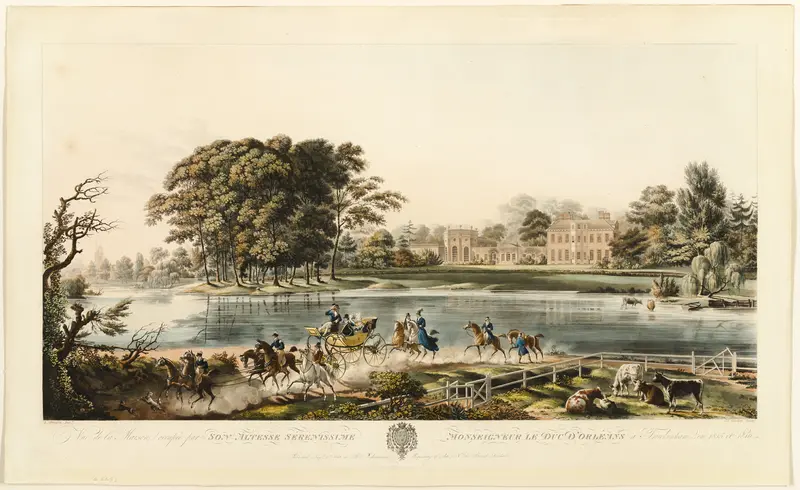Maison du Duc d'Orléans à Twickenham Wall Art by Joseph Constantin Stadler - High-Resolution Digital Print