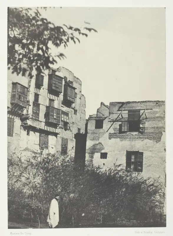 Maison et Jardin dans le Quartier Frank, Le Kaire, plate 3 from the album "Egypte, Nubie, Palestine et Syrie" (1852)