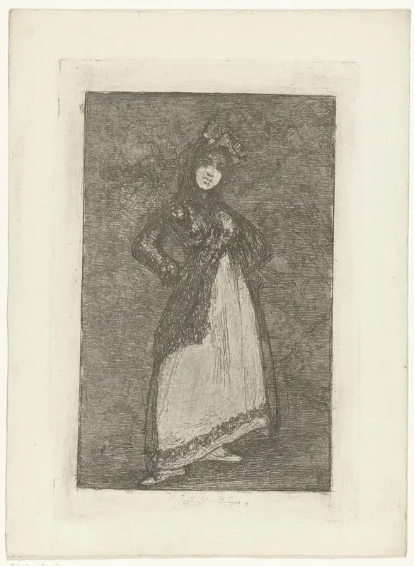 Maja met de donkere achtergrond Wall Art by Francisco de Goya - High-Resolution Digital Print
