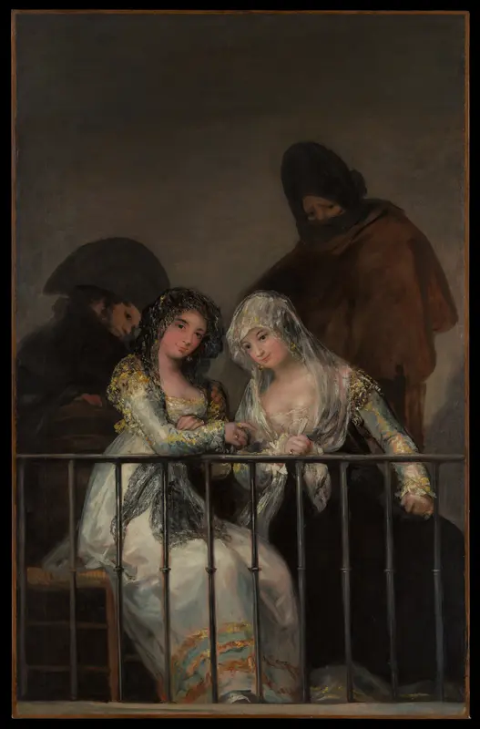 Majas on a Balcony Wall Art by Goya (Francisco de Goya y Lucientes) - High-Resolution Digital Print