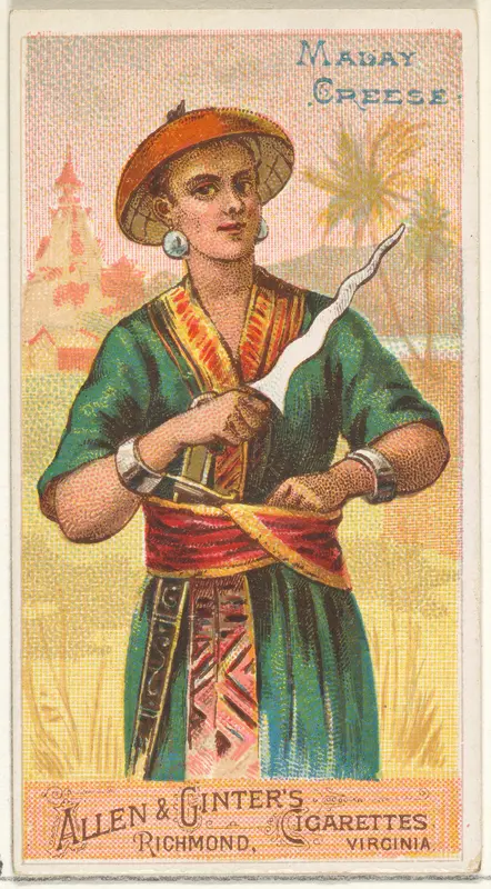 Malay Creese, from the Arms of All Nations series (N3) for Allen & Ginter Cigarettes Brands Wall Art by Allen & Ginter - High-Resolution Digital Print