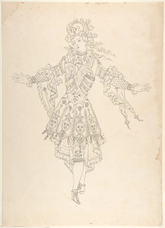 Male Actor in Ballet Costume Wall Art by Jean Berain - High-Resolution Digital Print