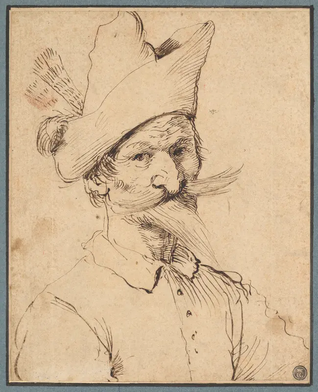 Male Caricature Wall Art by Follower of Guercino - High-Resolution Digital Print