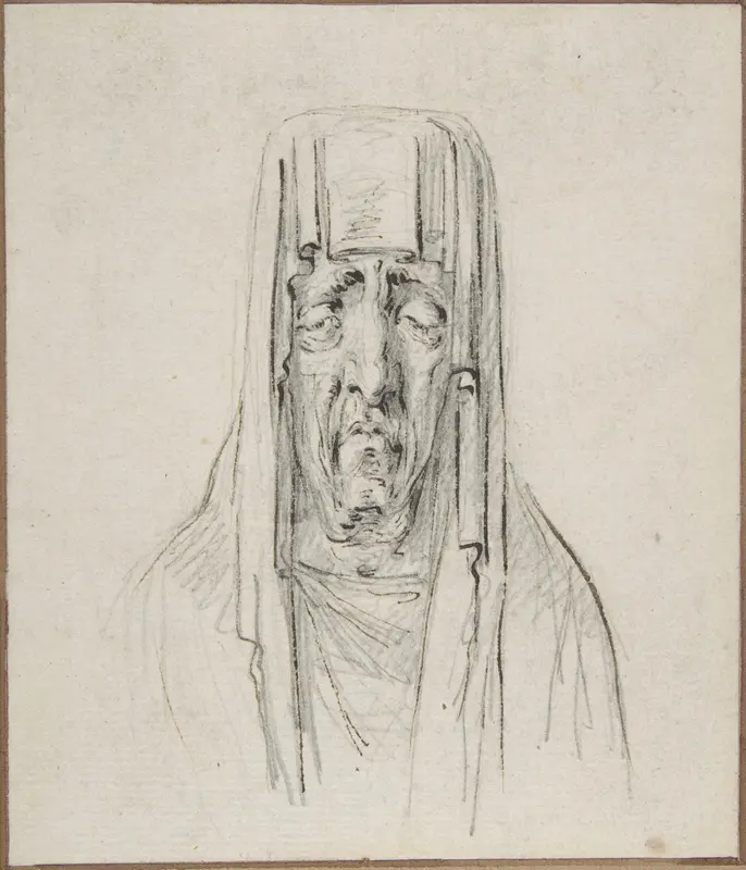 Male Head in a Hood Wall Art by Baron Dominique Vivant Denon - High-Resolution Digital Print