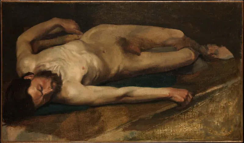 Male Nude Wall Art by Edgar Degas - High-Resolution Digital Print
