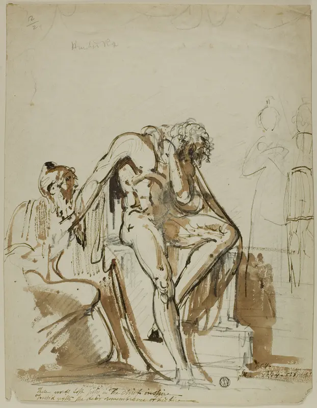 Male Nude and Other Figures Wall Art by John Hamilton Mortimer - High-Resolution Digital Print