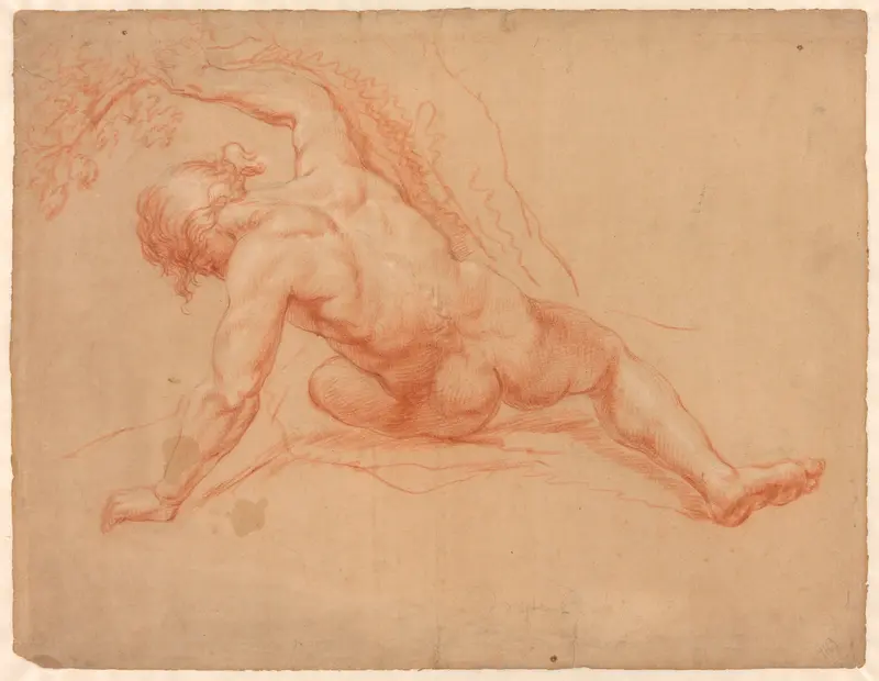 Male Nude Seen from Behind Wall Art by Daniel Mytens, II - High-Resolution Digital Print