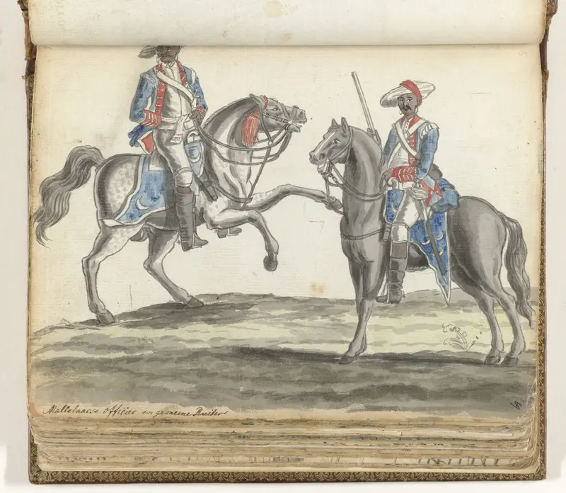 Mallabaarse officier en ruiter Wall Art by Jan Brandes - High-Resolution Digital Print