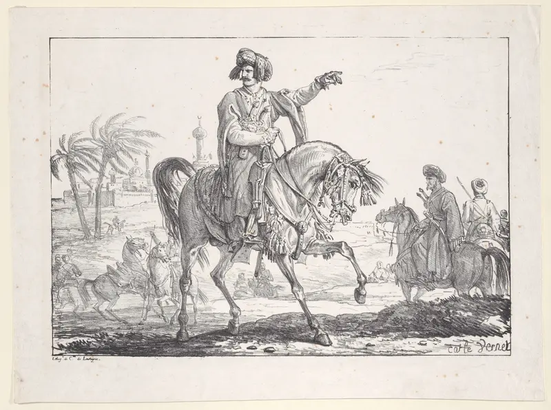 Mamluk on Horseback Wall Art by Carle (Antoine Charles Horace) Vernet - High-Resolution Digital Print