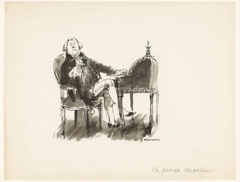 Man achter een bureau Wall Art by Unknown - High-Resolution Digital Print
