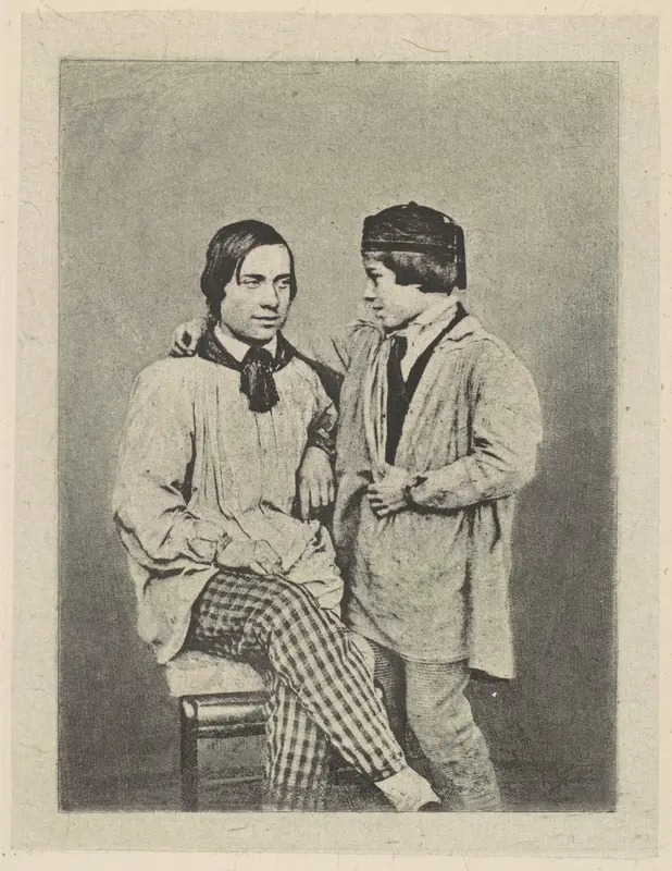 [Man and Boy] Wall Art by Armand-Hippolyte-Louis Fizeau - High-Resolution Digital Print