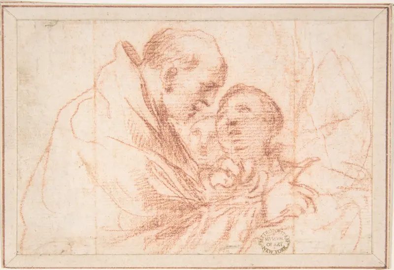 Man and Boys Wall Art by Anonymous, Italian, Roman-Bolognese, 17th century - High-Resolution Digital Print