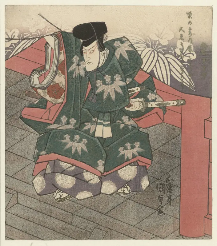 Man bij de ingang van een tempel Wall Art by Unknown - High-Resolution Digital Print