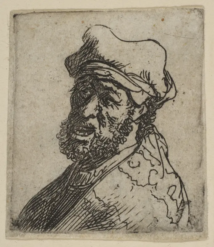 Man Crying Out, Three-Quarters Left: Bust Wall Art by Rembrandt (Rembrandt van Rijn) - High-Resolution Digital Print