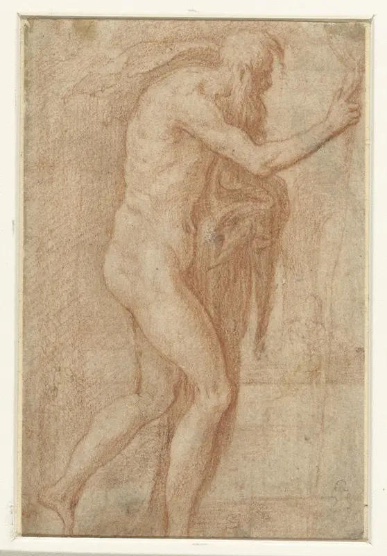 Man die zijn vinger optilt Wall Art by Parmigianino - High-Resolution Digital Print