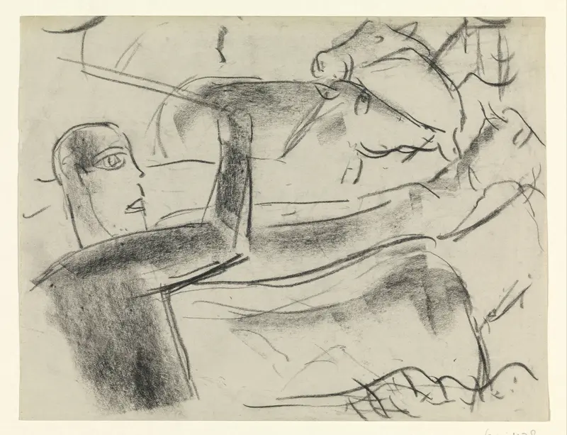 Man drijft koeien Wall Art by Leo Gestel - High-Resolution Digital Print