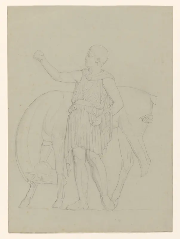 Man en paard Wall Art by Johan Michaël Schmidt Crans - High-Resolution Digital Print