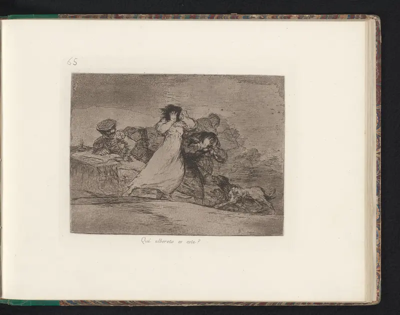 Man en vrouw bedekken hun oren Wall Art by Francisco de Goya - High-Resolution Digital Print