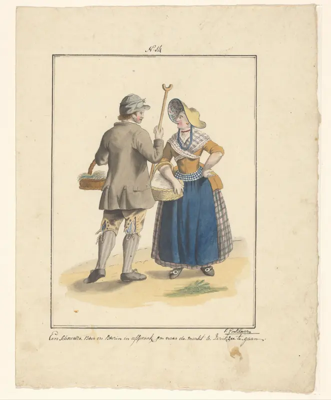 Man en vrouw van Schouwen Wall Art by Unknown - High-Resolution Digital Print