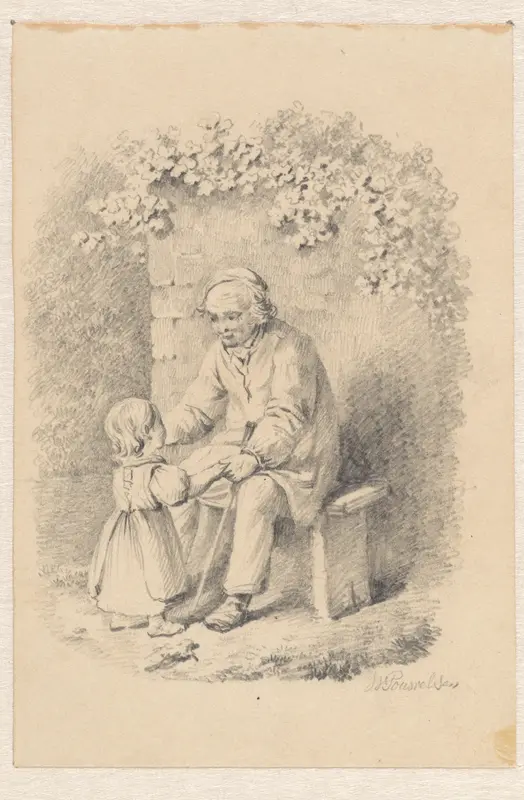 Man houdt een kindje bij de handen Wall Art by Willem Pouwelsen - High-Resolution Digital Print