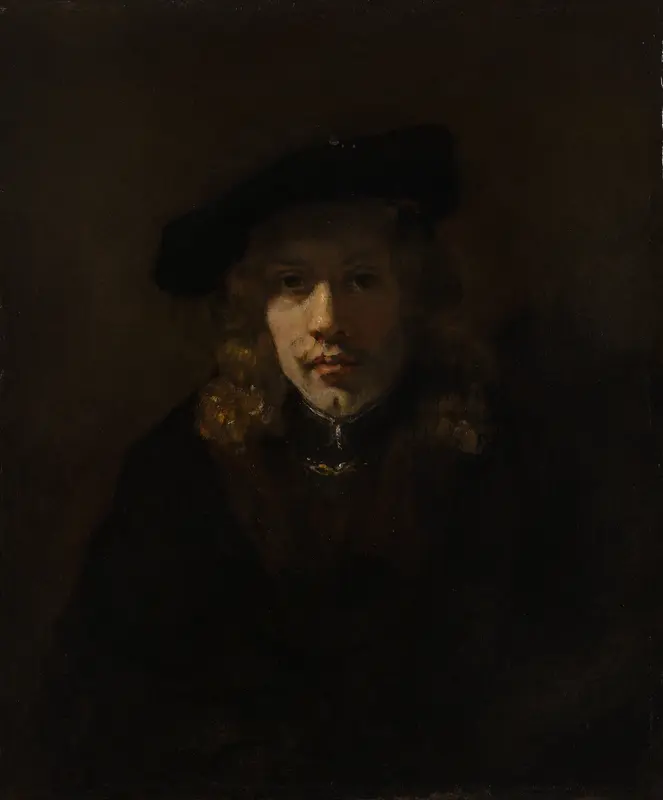Man in a Beret Wall Art by Rembrandt - High-Resolution Digital Print