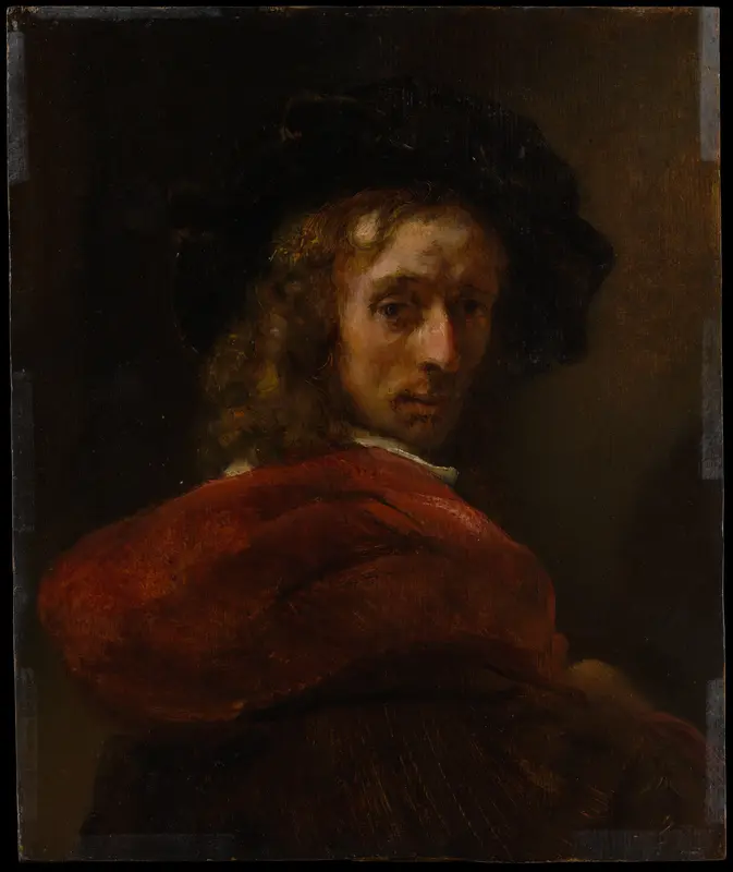 Man in a Red Cloak Wall Art by Rembrandt - High-Resolution Digital Print