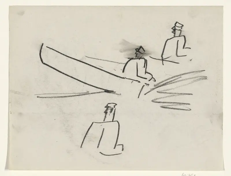 Man in een motorboot Wall Art by Leo Gestel - High-Resolution Digital Print