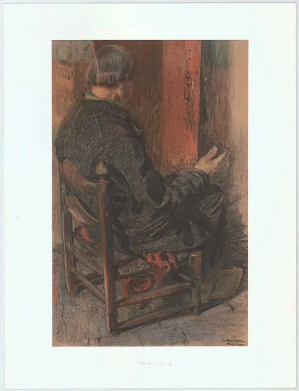 Man in Stoel / Voorstudie Het Rouwbezoek Wall Art by Unknown - High-Resolution Digital Print