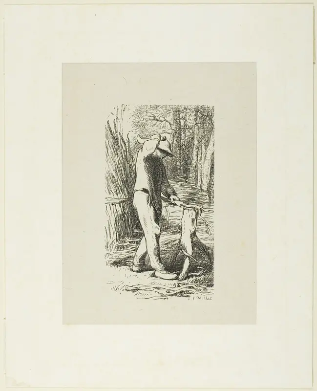 Man Making Faggots Wall Art by Jacques Adrien Lavieille - High-Resolution Digital Print