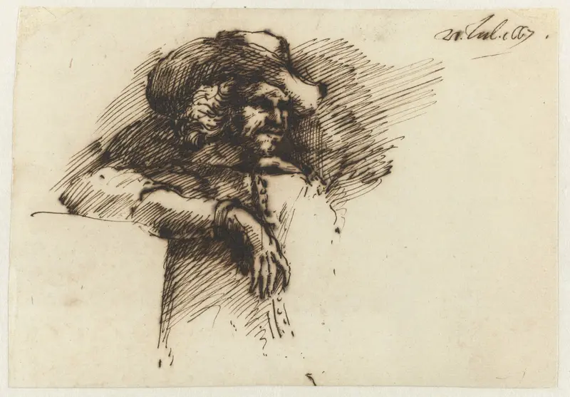 Man met breedgerande hoed Wall Art by Constantijn Huygens (II) - High-Resolution Digital Print