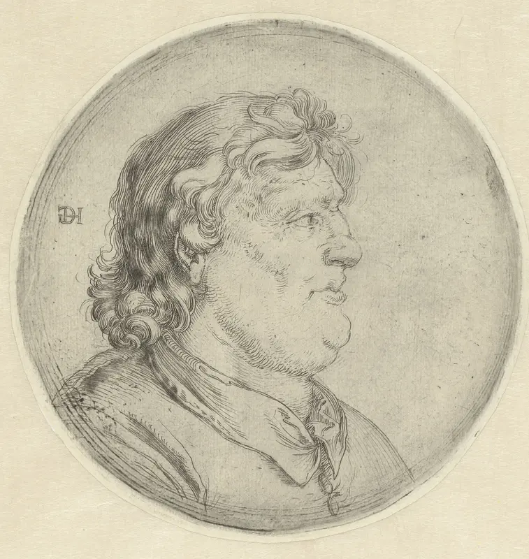 Man met een knobbelige neus Wall Art by Unknown - High-Resolution Digital Print