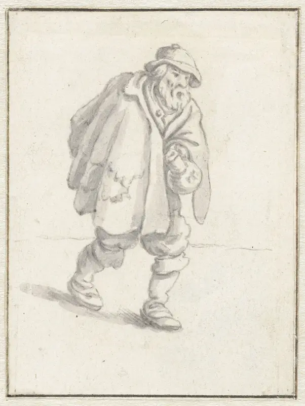 Man met een kruik Wall Art by Herman Saftleven - High-Resolution Digital Print