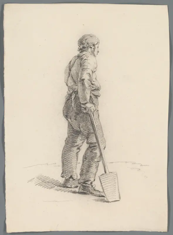 Man met een schep Wall Art by anonymous - High-Resolution Digital Print