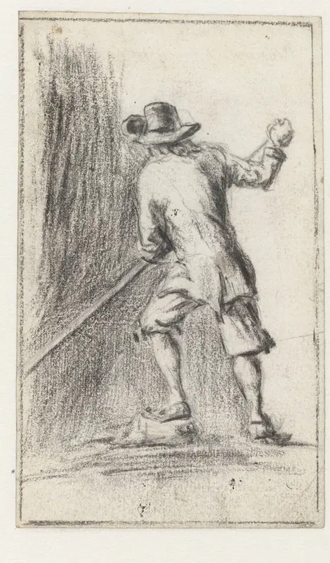 Man met een vaarboom, op de rug gezien Wall Art by Ludolf Bakhuysen - High-Resolution Digital Print