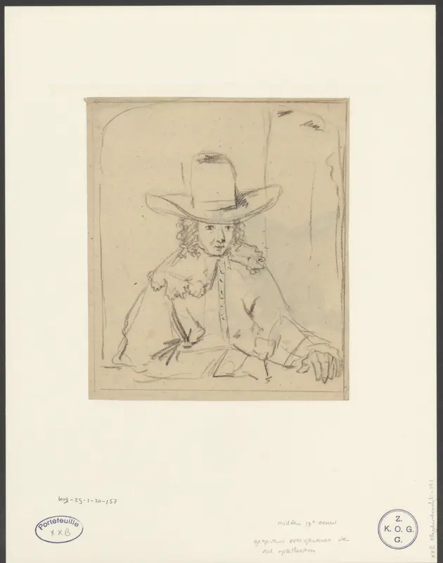 Man met grote hoed Wall Art by anonymous - High-Resolution Digital Print