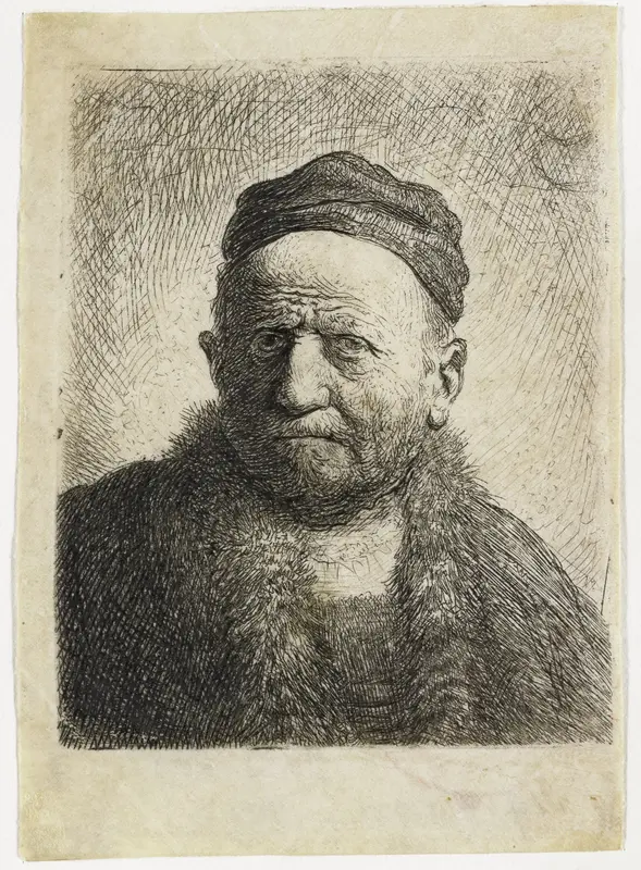 Man met kalotje: buste; de vader van Rembrandt (?) Wall Art by anonymous - High-Resolution Digital Print