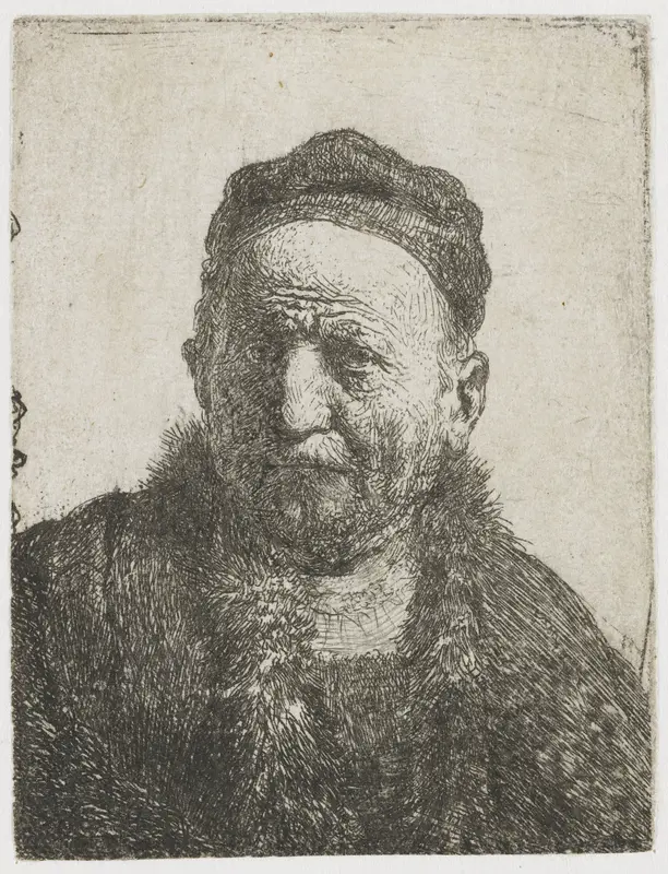 Man met kalotje: buste; de vader van Rembrandt (?) Wall Art by Unknown - High-Resolution Digital Print