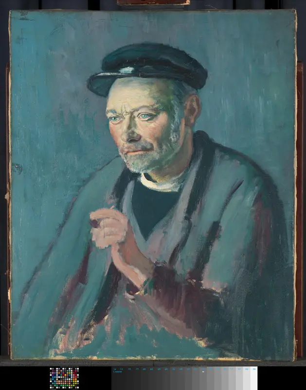 Man met pijp Wall Art by Augustus Edwin John - High-Resolution Digital Print