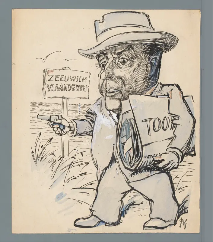 Man met pistool in Zeeuws-Vlaanderen Wall Art by Unknown - High-Resolution Digital Print