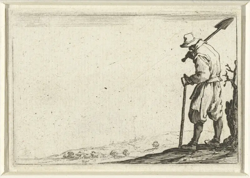 Man met schop Wall Art by Jacques Callot - High-Resolution Digital Print