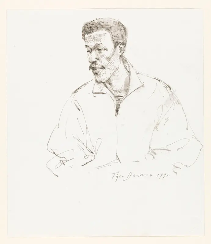 Man met snor in een jas Wall Art by Unknown - High-Resolution Digital Print