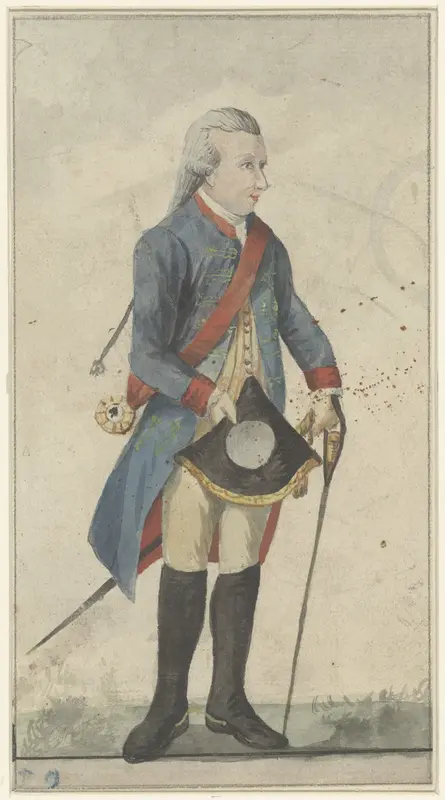 Man met steek en blauwe jas (Lodewijk Ernst Hertog van Brunswijk Wolffenbüttel?) Wall Art by anonymous - High-Resolution Digital Print
