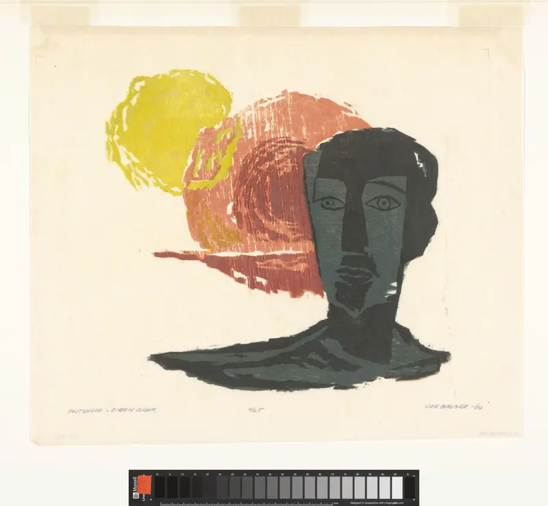 Man met twee zonnen Wall Art by Unknown - High-Resolution Digital Print