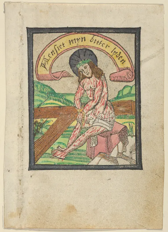 Man of Sorrows Wall Art by Anonymous, Netherlandish, 15th century - High-Resolution Digital Print