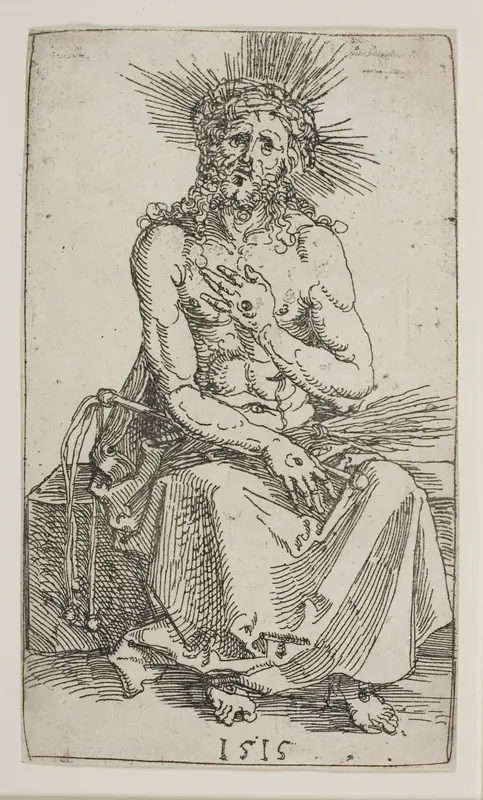 Man of Sorrows, Seated Wall Art by Albrecht Dürer - High-Resolution Digital Print