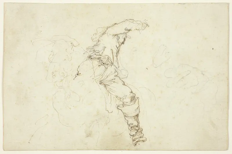 Man on Horseback, Raising Right Arm Wall Art by Stefano della Bella - High-Resolution Digital Print